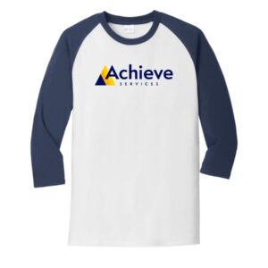 Achieve Services  Port & Co™ Core Blend 3/4-Sleeve Raglan Tee