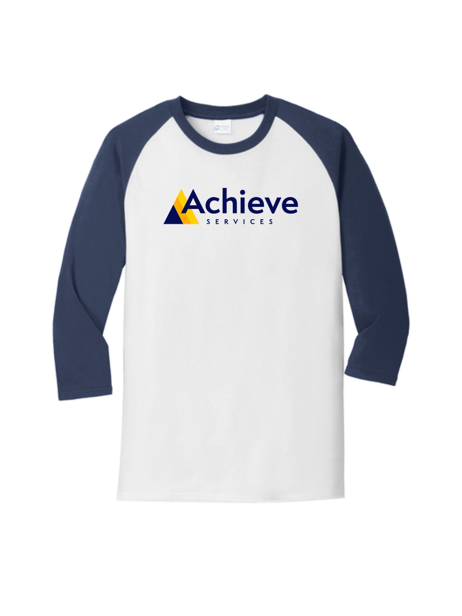 Achieve Services  Port & Co™ Core Blend 3/4-Sleeve Raglan Tee