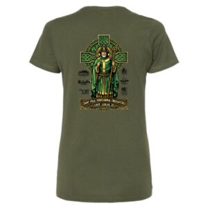 SPFD  St. Pat's Tultex Women's Fine Jersey Slim Fit T-Shirt-Green