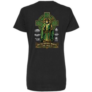 SPFD  St. Pat's Tultex Women's Fine Jersey Slim Fit T-Shirt-Black