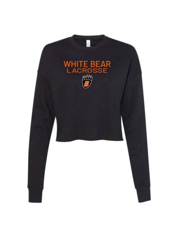 White Bear Lake Boys Lacrosse BELLA + CANVAS Women's Crop Crew Fleece