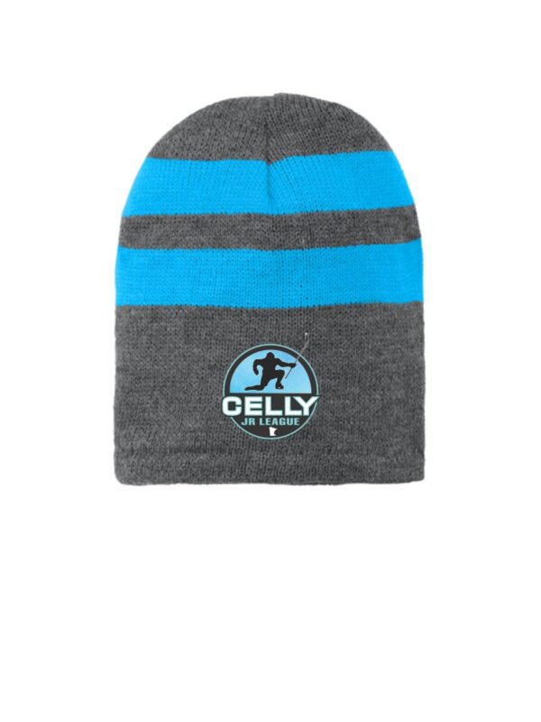 Celly Jr League Port & Co™ Fleece-Lined Striped Beanie Cap