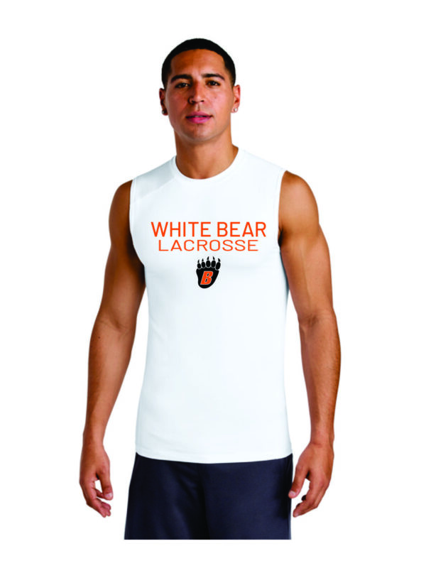 White Bear Lake Boys Lacrosse     Sport-Tek® PosiCharge® Compression Sleeveless Tee-White
