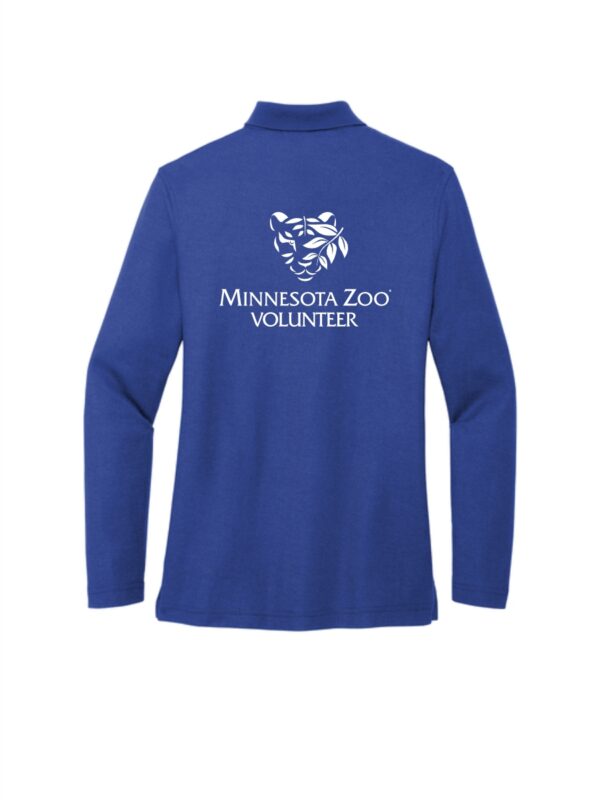 MN Zoo Volunteer Port Authority® Silk Touch™ Long Sleeve Women's Polo - Image 2