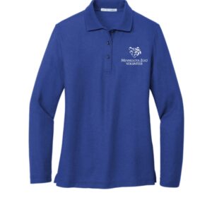 MN Zoo Volunteer Port Authority® Silk Touch™ Long Sleeve Women's Polo