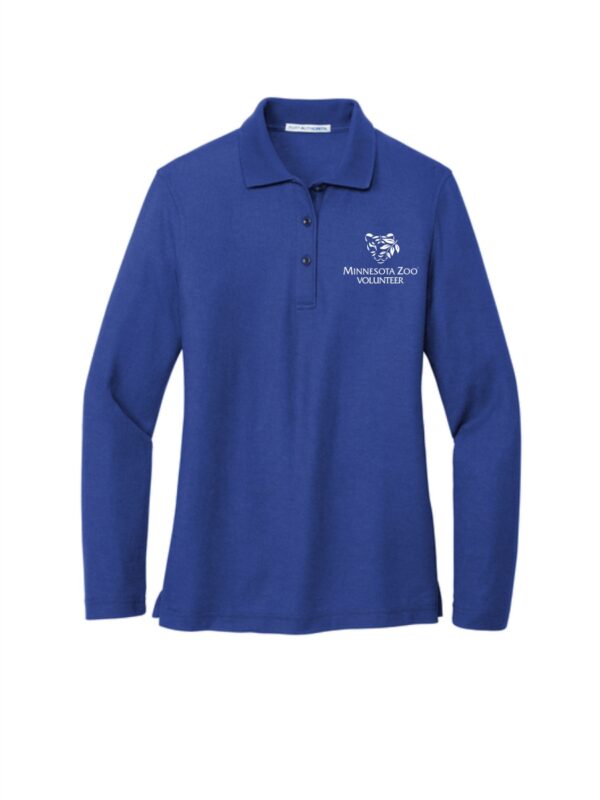 MN Zoo Volunteer Port Authority® Silk Touch™ Long Sleeve Women's Polo