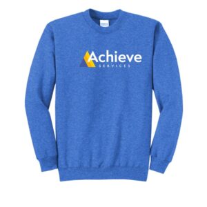 Achieve Services   Port & Co® Core Fleece Pullover Crewneck Sweatshirt-Heather Royal