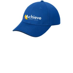 Achieve Services Port Authority® Cotton Twill Sandwich Bill Cap-Royal/Black