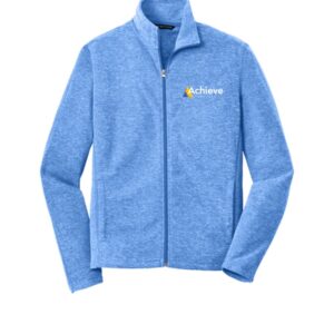 Achieve Services  Port Authority® Heather Microfleece Full-Zip Jacket-Light Royal Heather