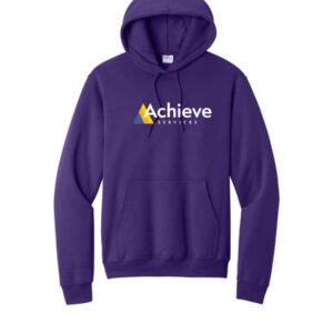 Achieve Services Port & Co® Core Fleece Pullover Hooded Sweatshirt-Team Purple