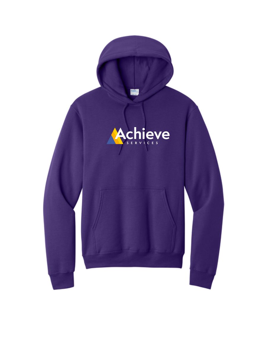 Achieve Services Port & Co® Core Fleece Pullover Hooded Sweatshirt-Team Purple